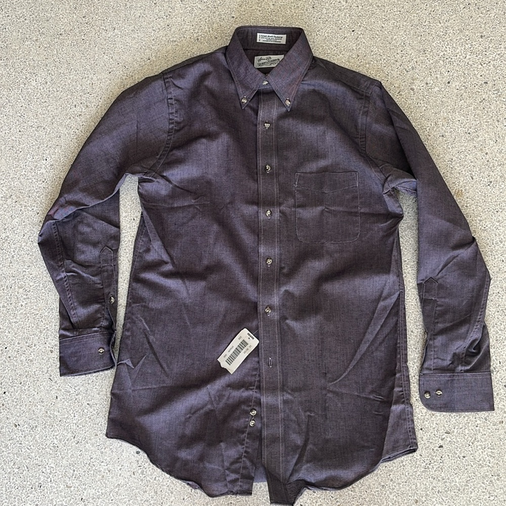 Sears & Roebuck vintage men’s oxford button up single needle brand new 15 32/33